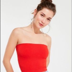 OUT FROM UNDER SEAMLESS RED TUBE TOP